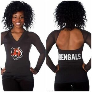 Cincinnati Bengals NFL Wildkat Mesh Sleeve Athletic Shirt XS